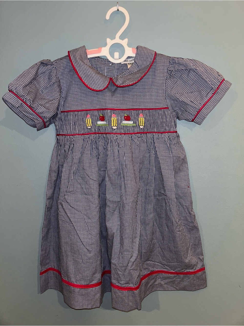Handmade “Back to School” Smock Dress - 5T
